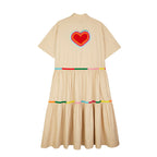 Robe Embroidered Short Sleeve