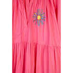 Robe Embroidered Long Sleeve Tiered Maxi