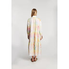 Robe Check Print Embroidered