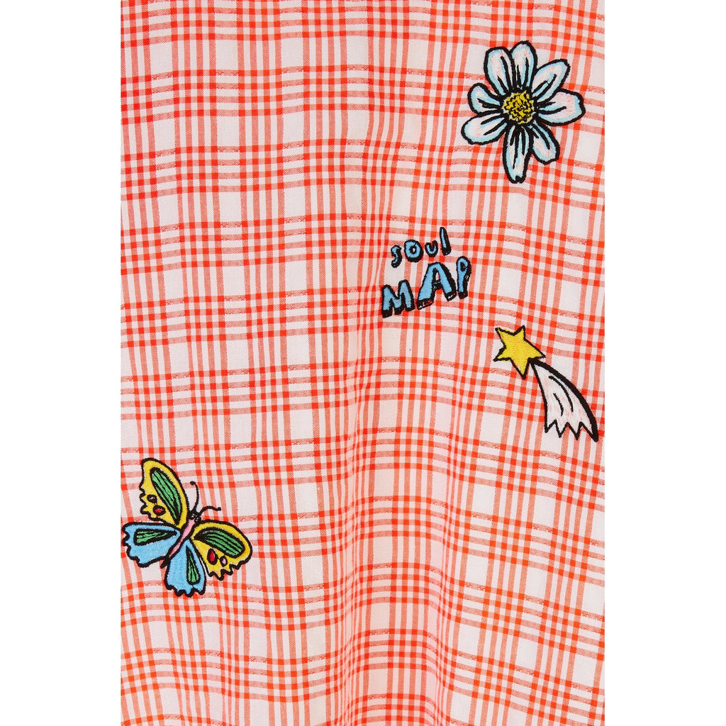 Robe Charm-Embroidered Cotton-Blend Belted