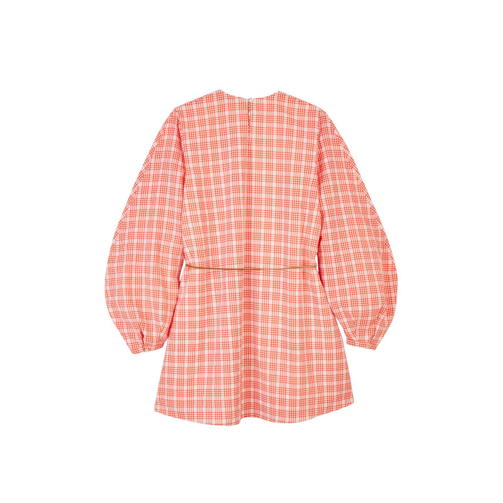 Robe Charm-Embroidered Cotton-Blend Belted
