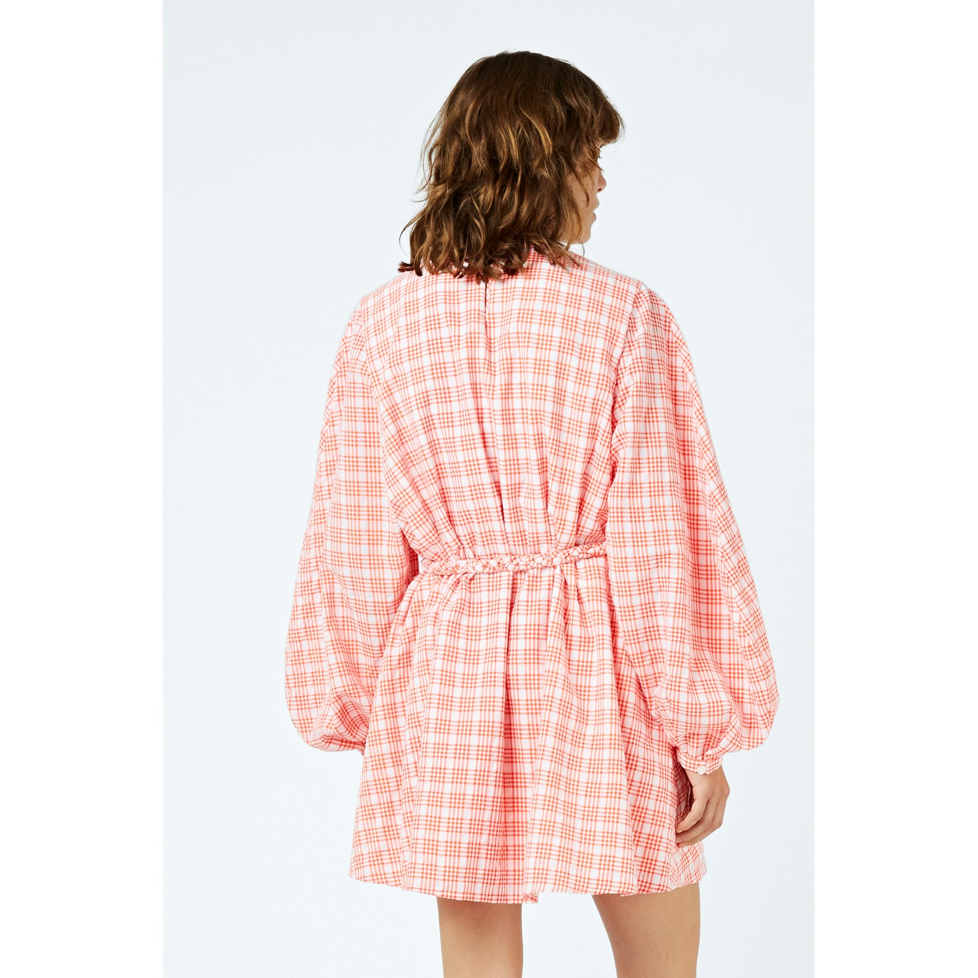 Robe Charm-Embroidered Cotton-Blend Belted