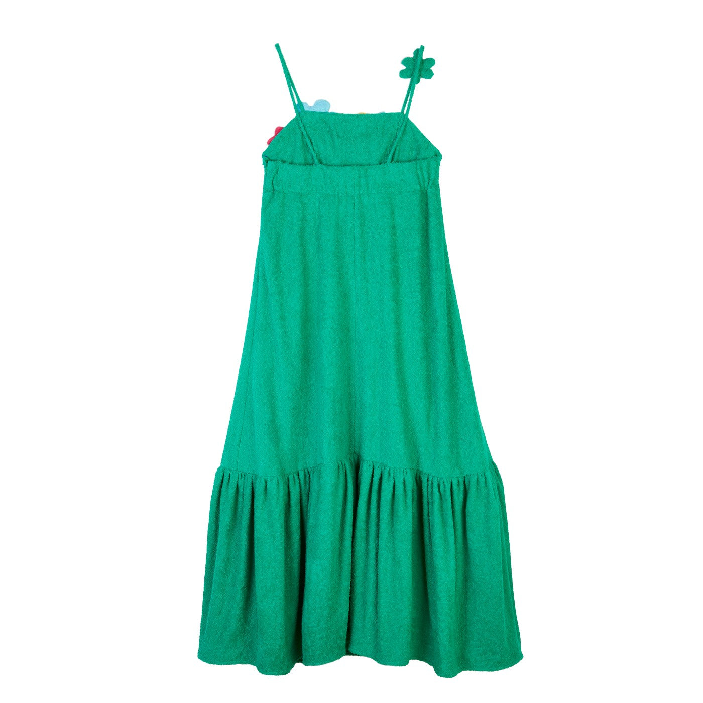 Robe Wadded Floral-Applique Cotton-Terry Towelling