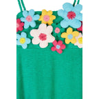 Robe Wadded Floral-Applique Cotton-Terry Towelling