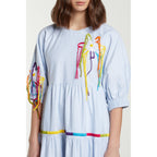 Robe Crafty Embroidered Sleeve
