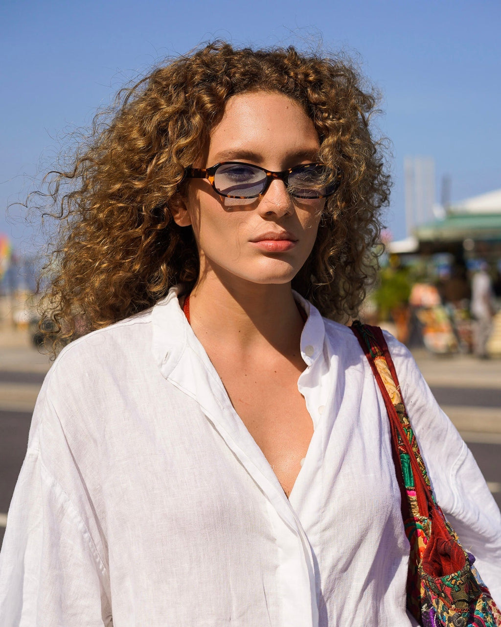 Lunettes De Soleil Riley - Écaille Et Bleu - Mixte