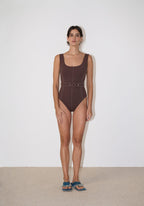 Maillot Une Pièce Greta - Marron