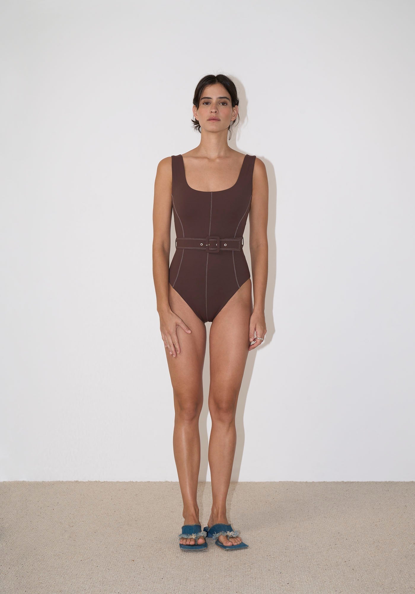 Maillot Une Pièce Greta - Marron