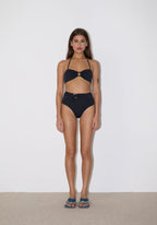 Haut De Maillot Bandeau Ambre - Noir