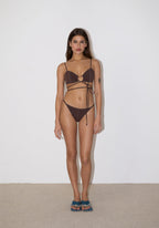 Haut De Maillot Triangle Greta - Marron