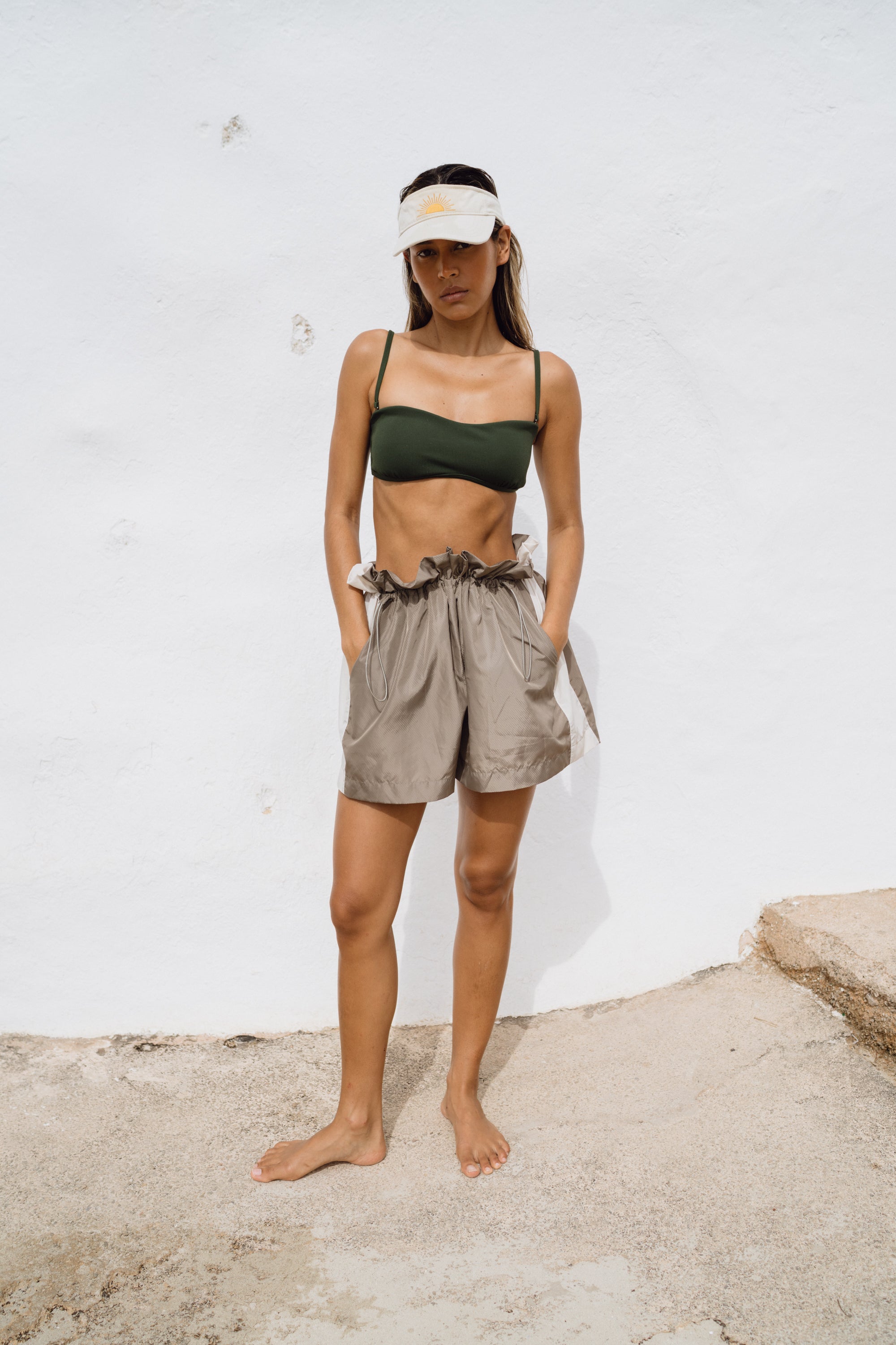 Short De Survêtement Shell Ru - Warm Grey