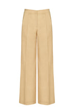 Pantalon Droit Trompe-L'Œil Orné Dentelle - Cookie