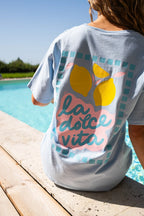 T-Shirt La Dolce Vita Bleu