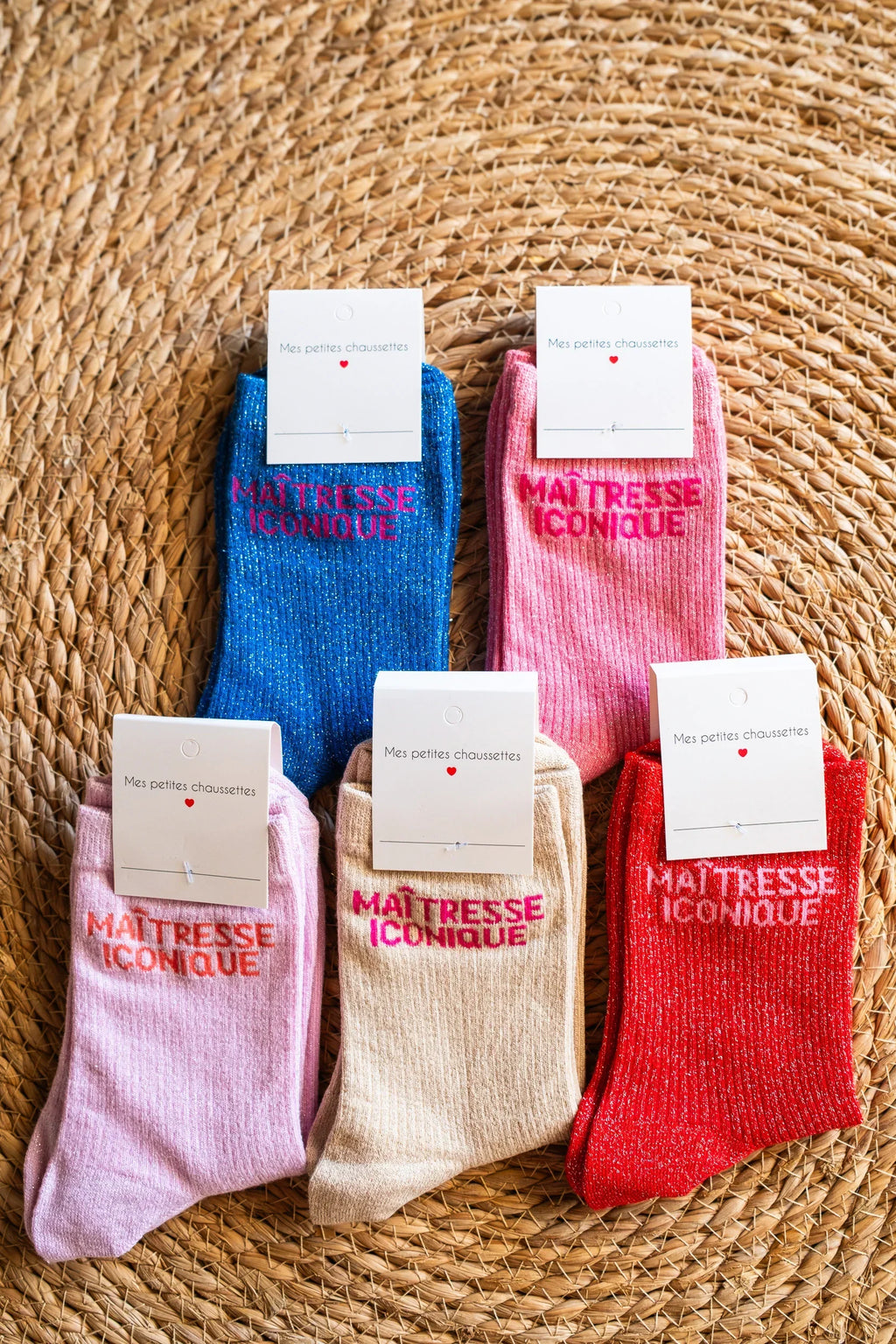 Chaussettes Maîtresse Iconique Vieux Rose