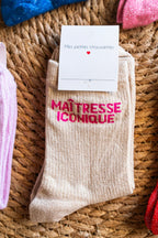Chaussettes Maîtresse Iconique Beiges