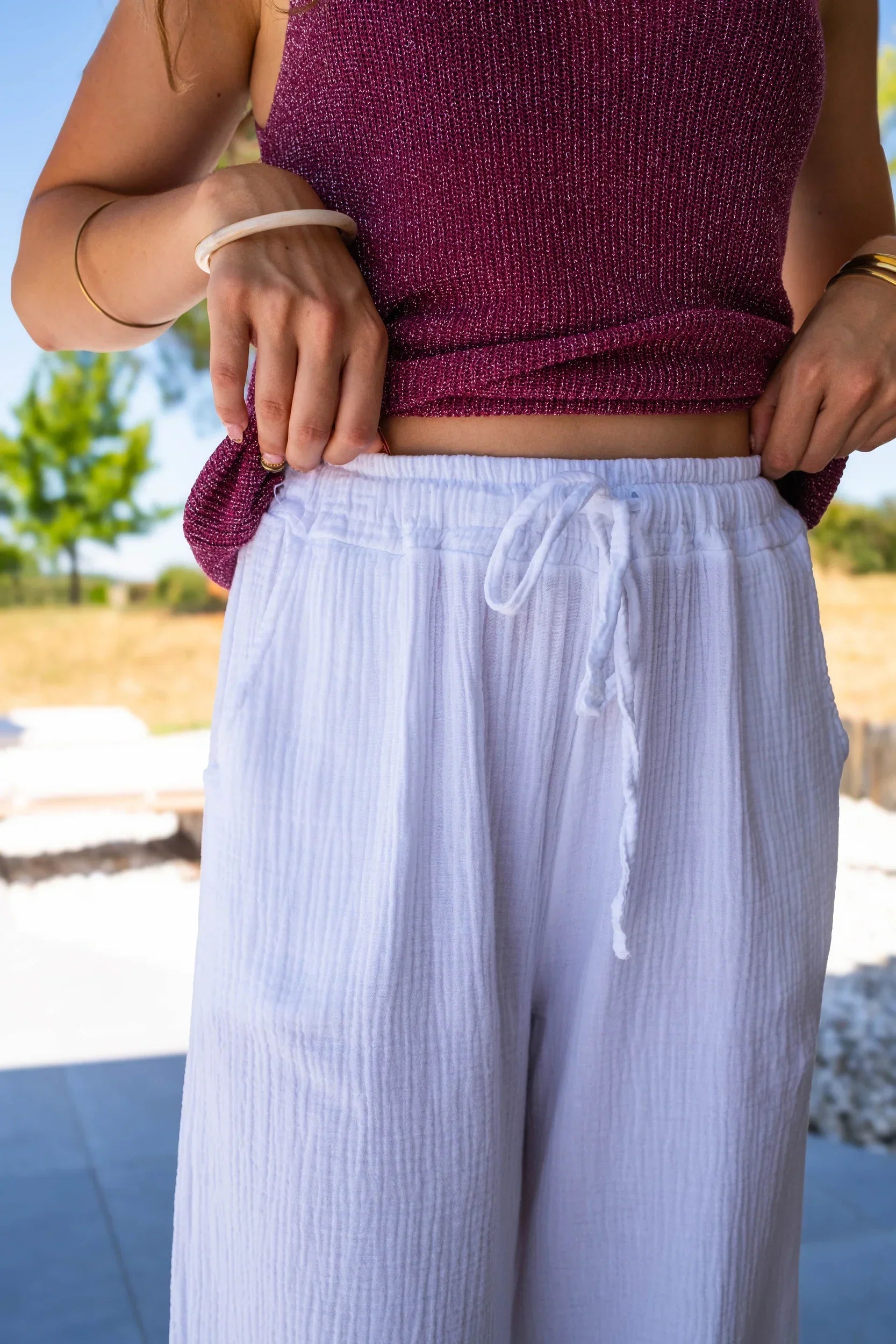 Pantalon Pola Blanc