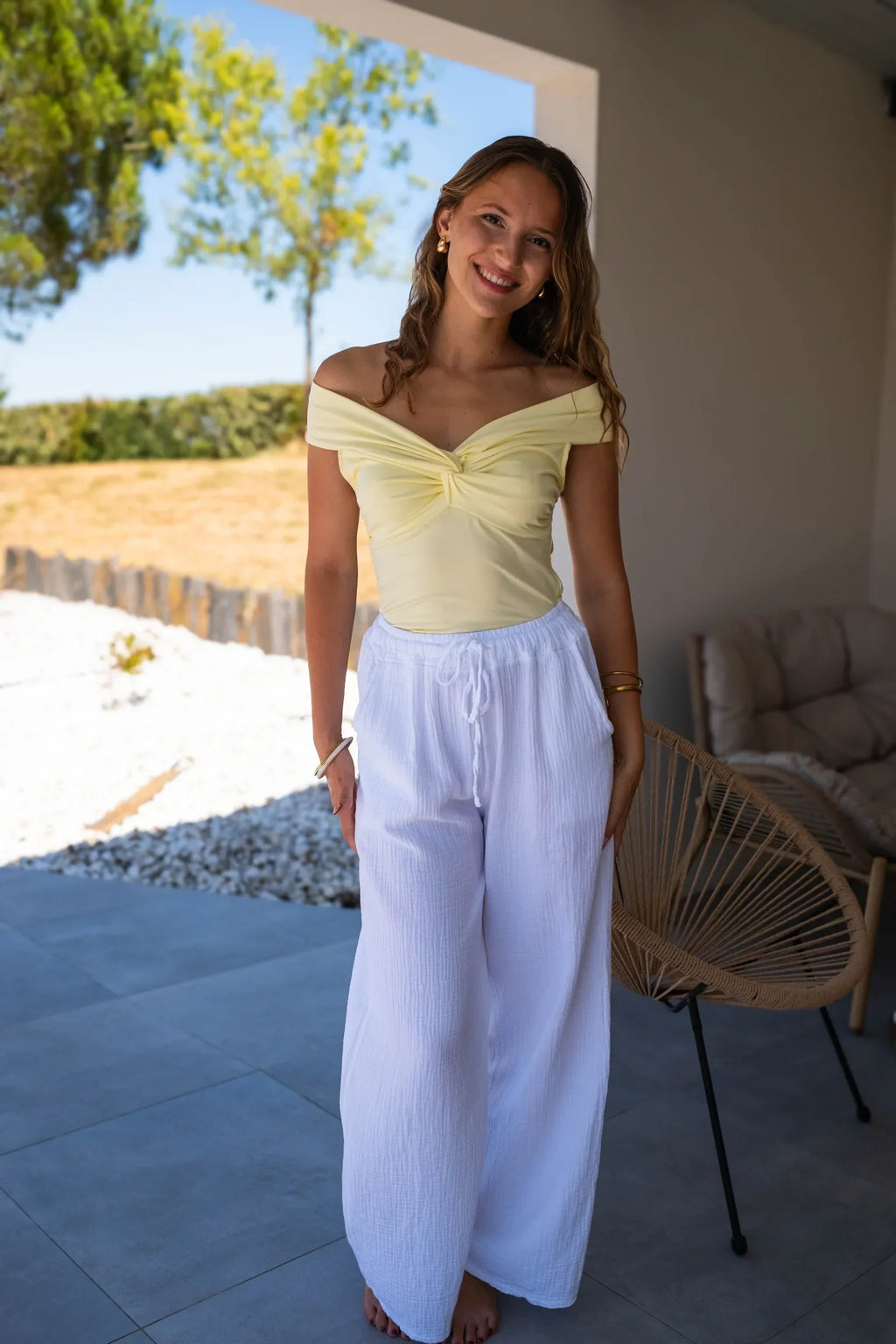 Pantalon Pola Blanc