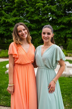Robe Mila Longue Pêche
