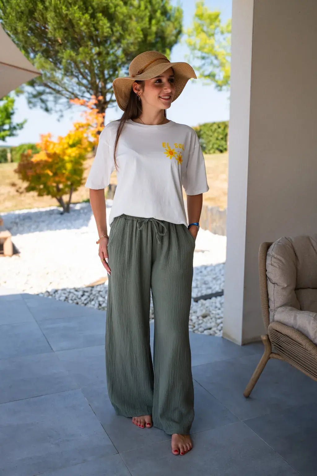 T-Shirt El Sol El Mar Écru