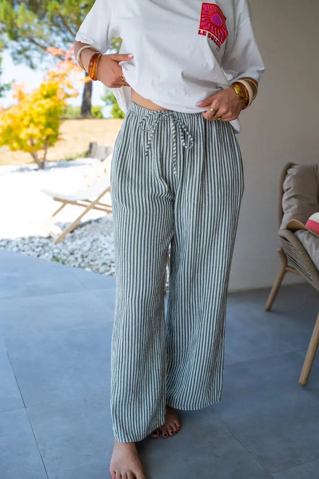 Pantalon Eline Kaki
