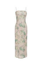 Robe À Sequins Et À Imprimé - Feuilles