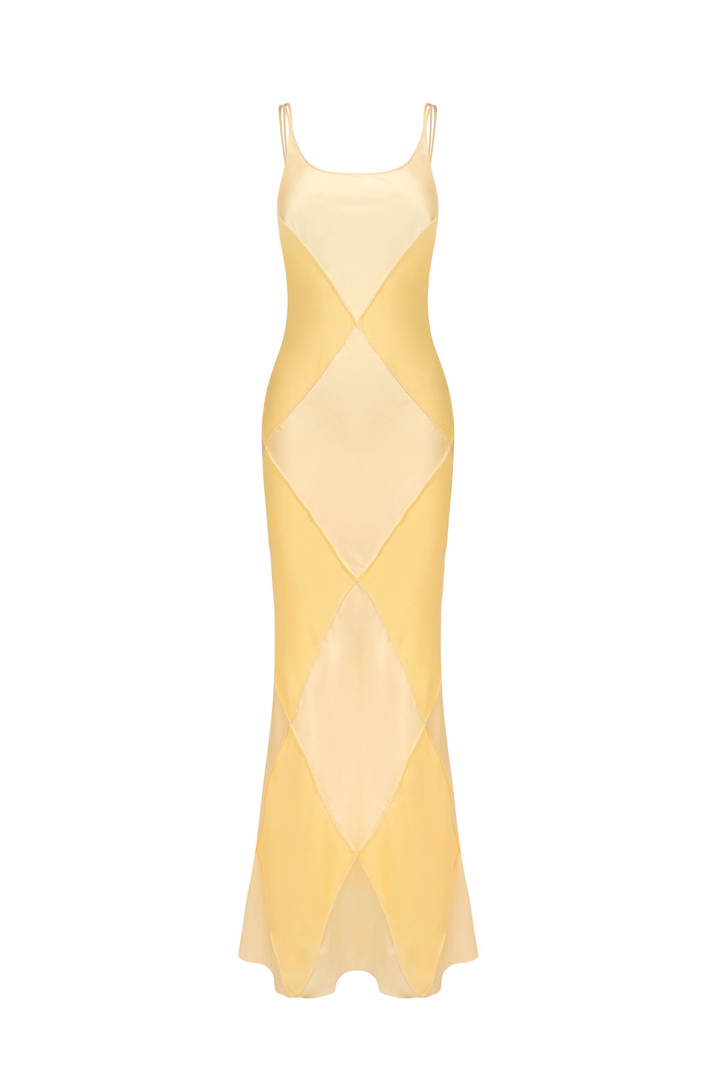 Robe Patchwork Losanges - Jaune