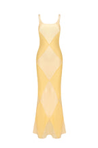Robe Patchwork Losanges - Jaune