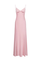 Robe Dos Nu En Satin Avec Pendentifs - Rose