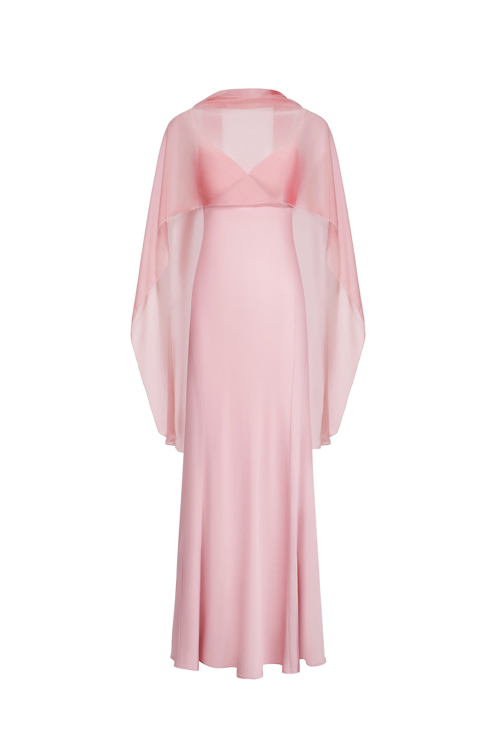 Robe Dos Nu En Satin Avec Pendentifs - Rose