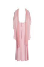 Robe Dos Nu En Satin Avec Pendentifs - Rose