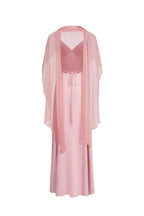 Robe Dos Nu En Satin Avec Pendentifs - Rose