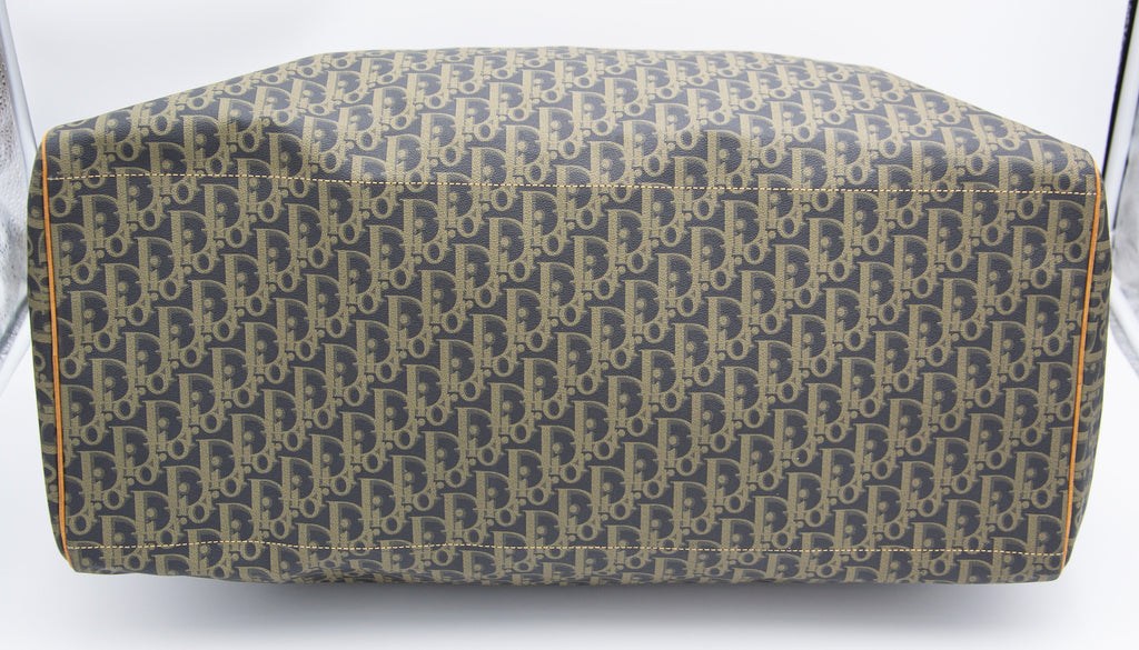 Sac De Voyage Dior Vintage En Toile Enduite Oblique