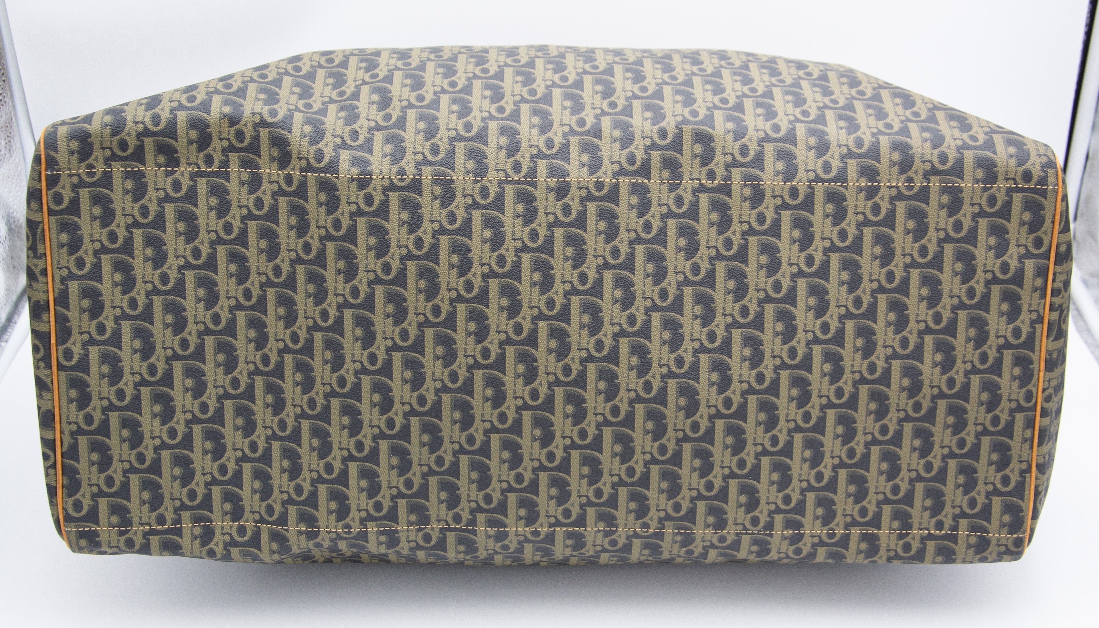 Sac De Voyage Dior Vintage En Toile Enduite Oblique