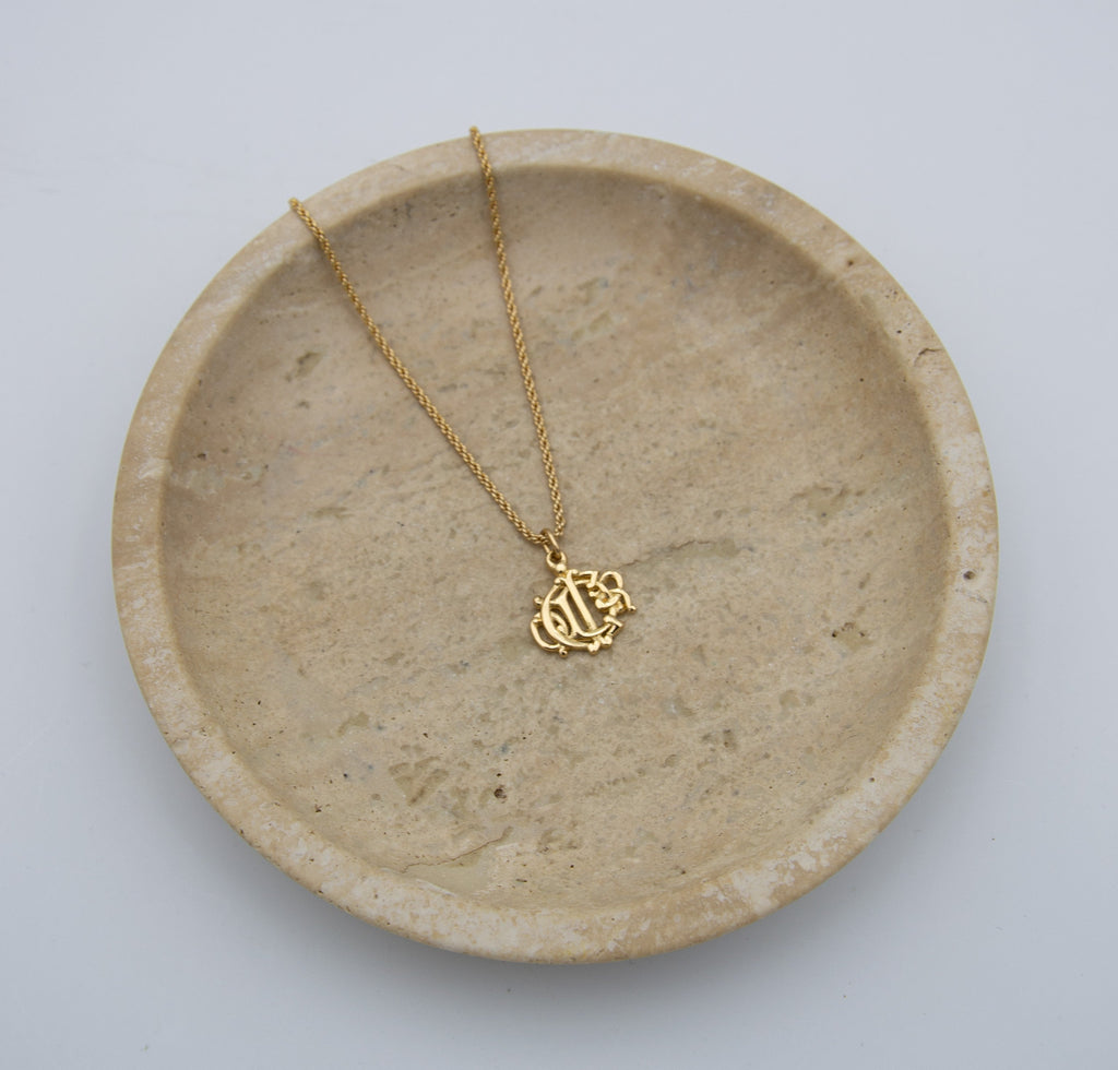 Christian Dior Collier Vintage 1980S – Pendentif Lettres Gothiques