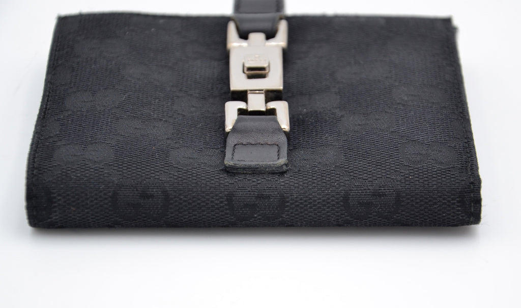 Portefeuille Gucci Vintage Toile Gg Noir · Fermoir Jackie