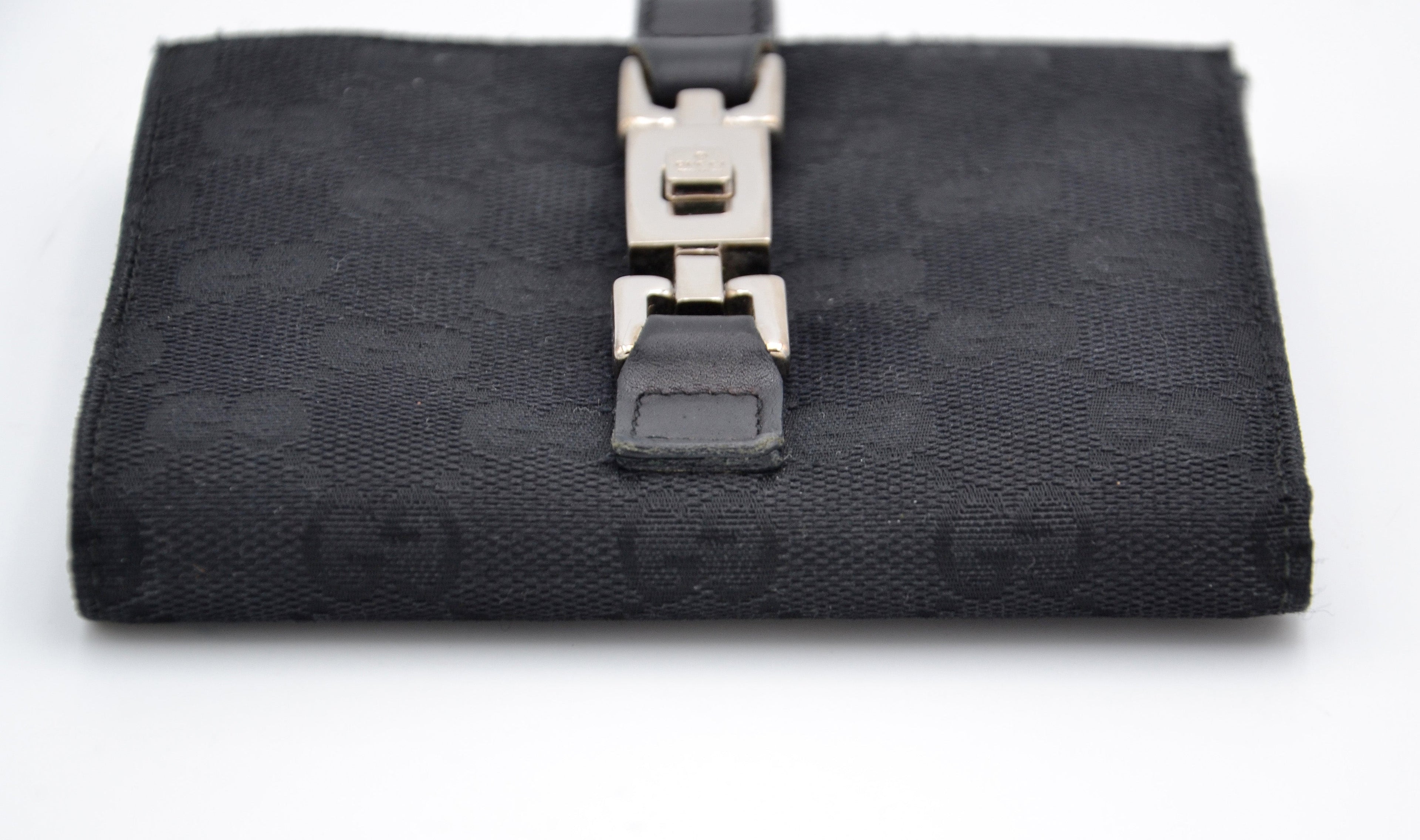 Portefeuille Gucci Vintage Toile Gg Noir · Fermoir Jackie