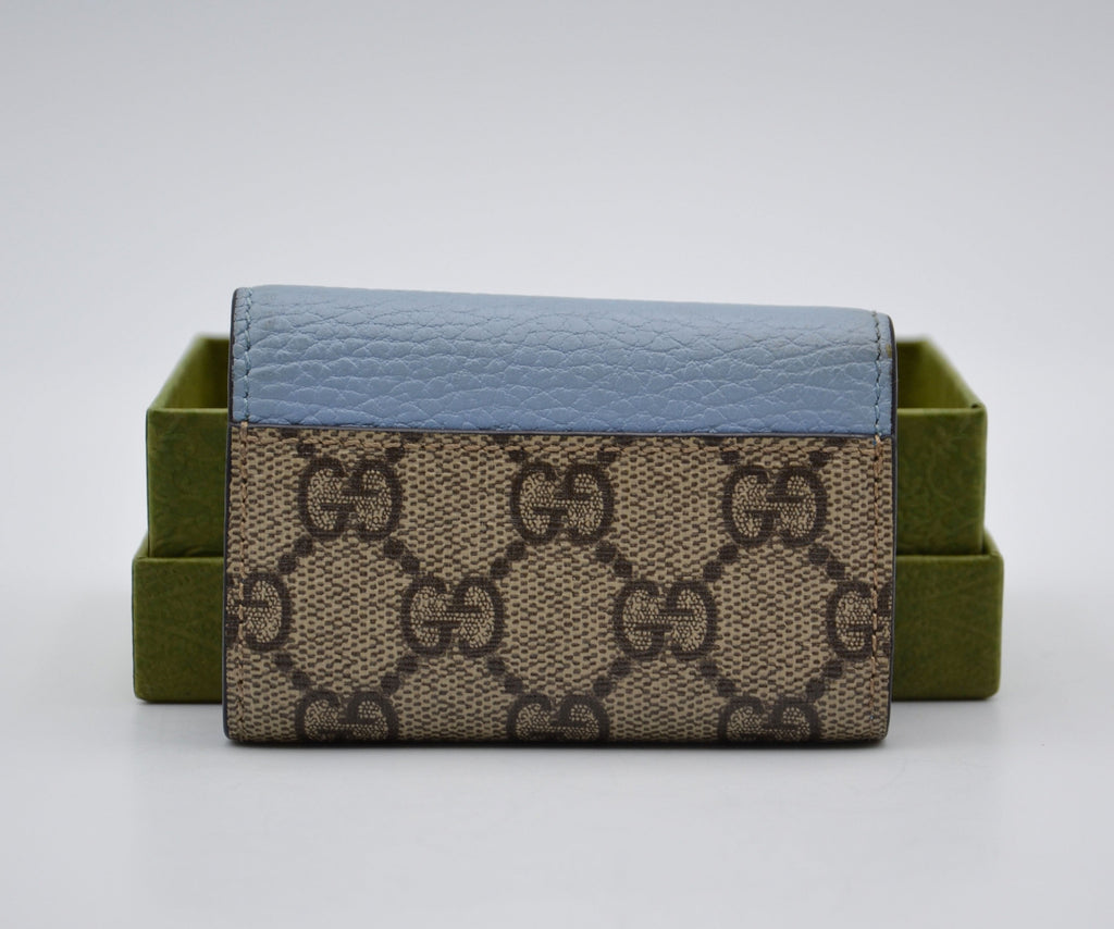 Porte-Clés Gg Marmont Cuir Bleu Pastel