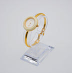 Montre Bezel Femme Beige Quartz