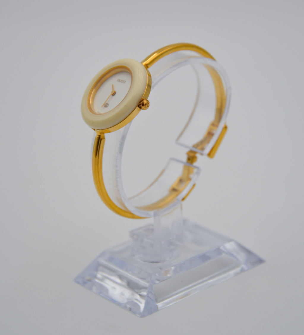 Montre Bezel Femme Beige Quartz