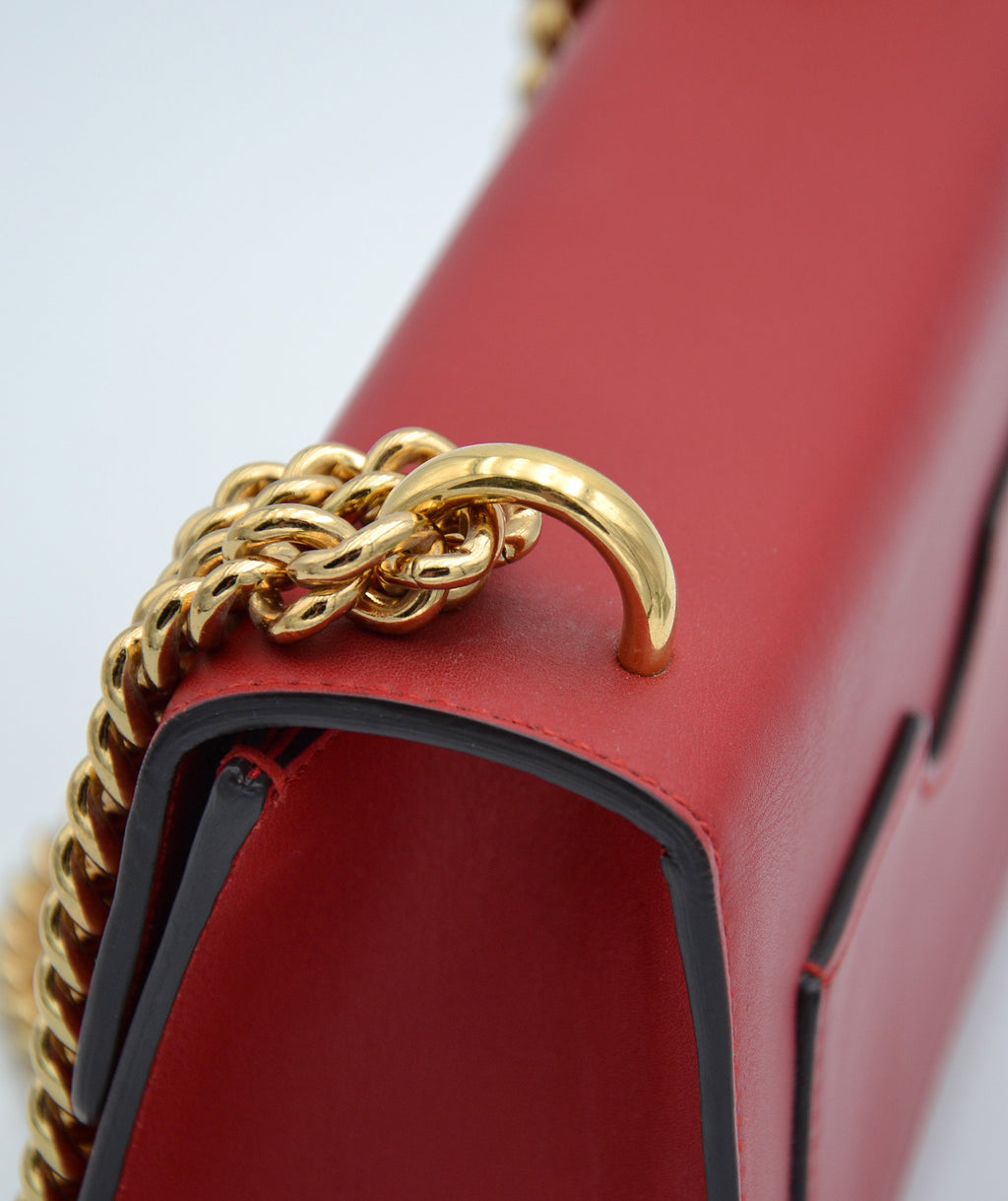 Sac Gucci Padlock Rouge Cuir