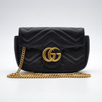 Sac Gucci Gg Marmont Super Mini Matelassé Noir