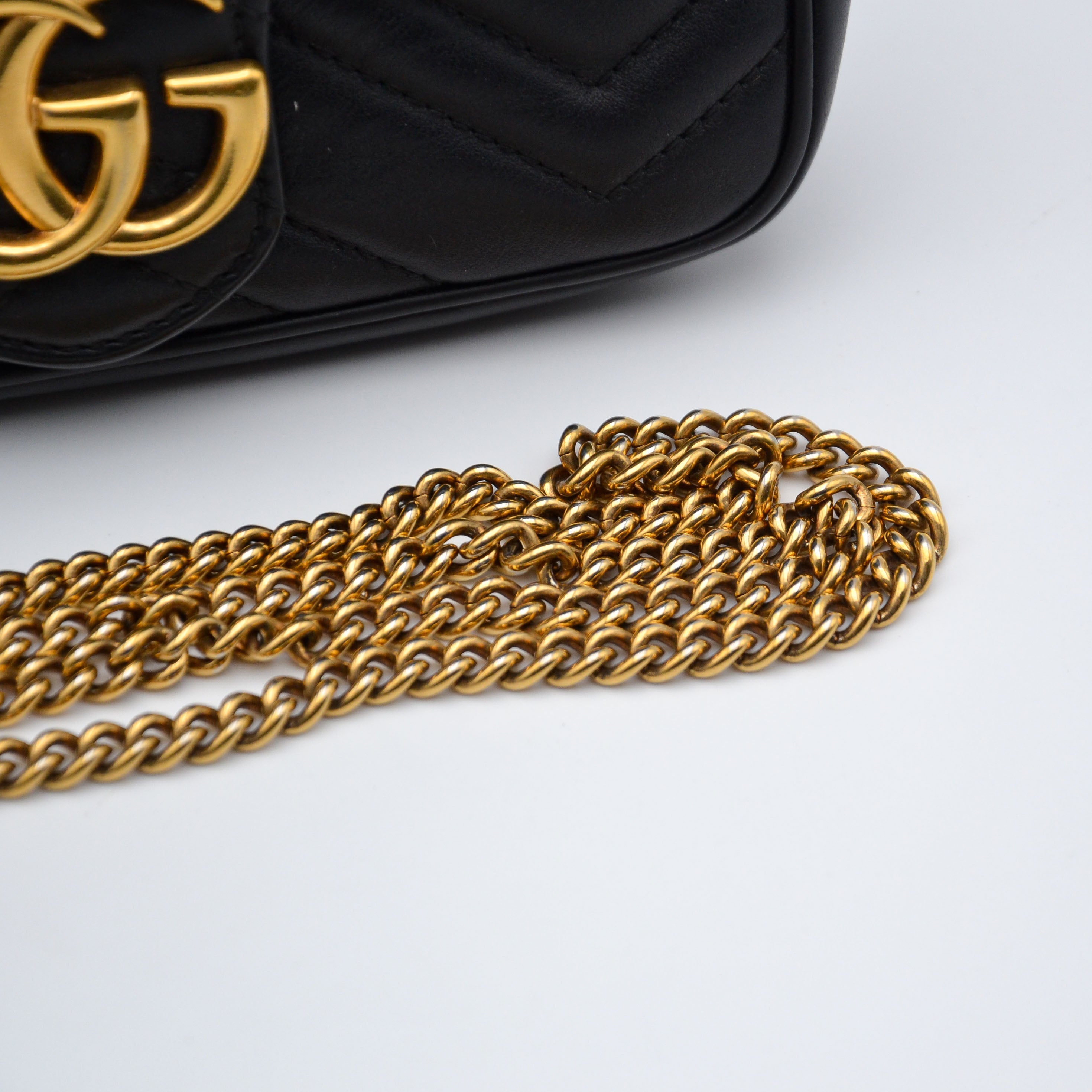 Sac Gucci Gg Marmont Super Mini Matelassé Noir