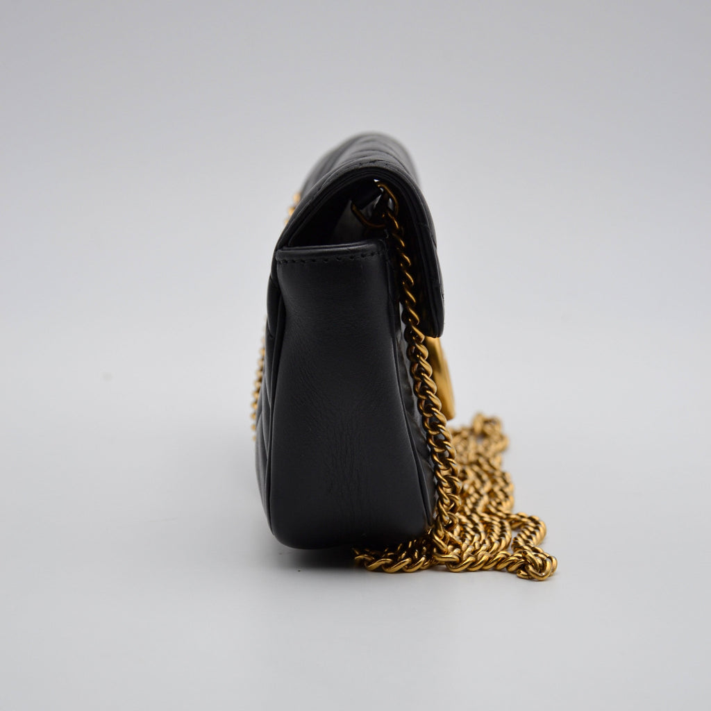 Sac Gucci Gg Marmont Super Mini Matelassé Noir