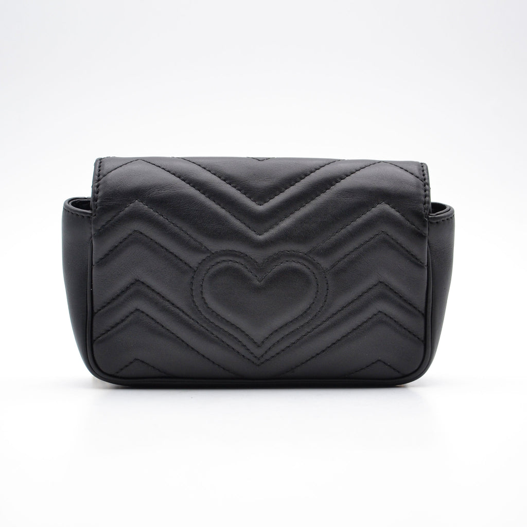 Sac Gucci Gg Marmont Super Mini Matelassé Noir