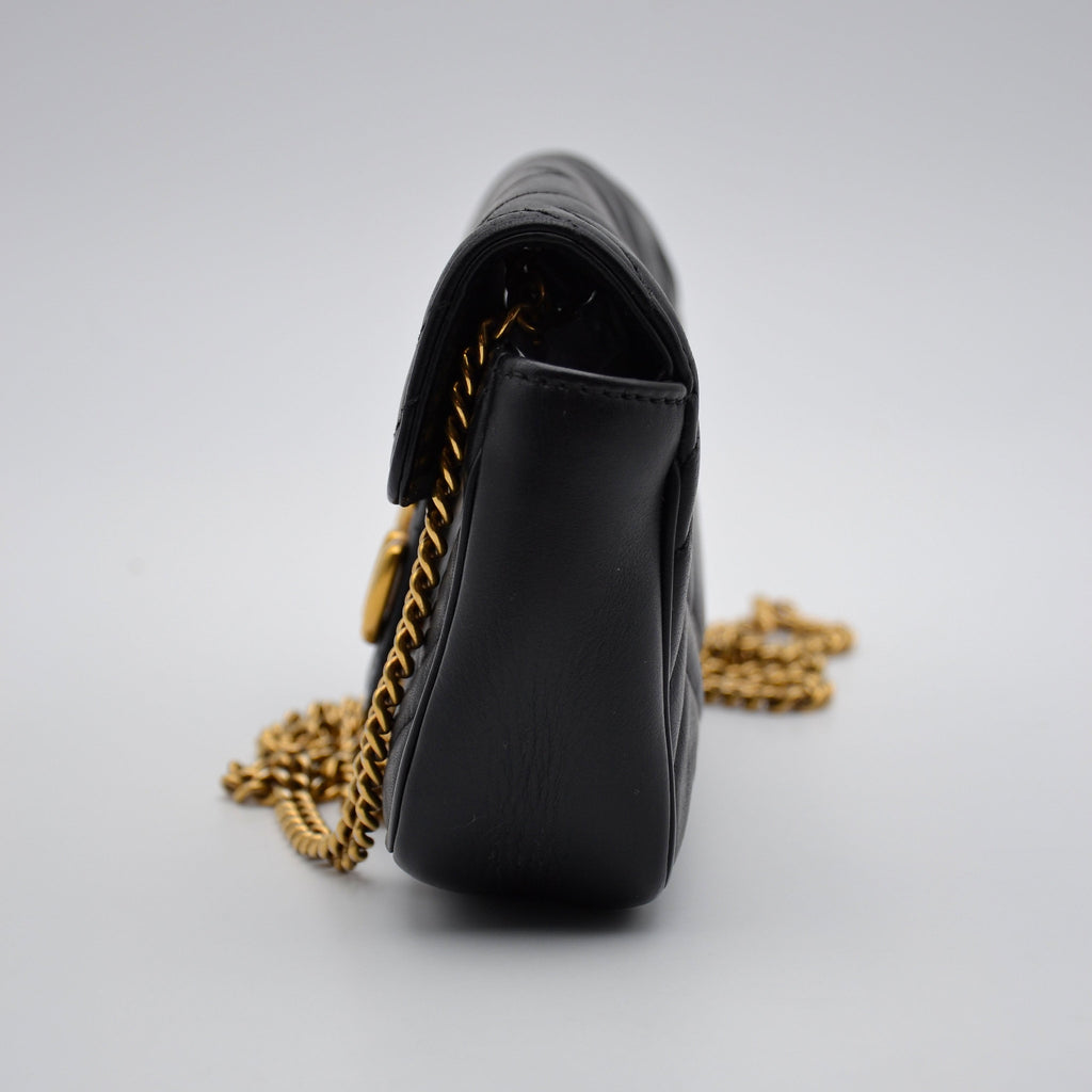 Sac Gucci Gg Marmont Super Mini Matelassé Noir