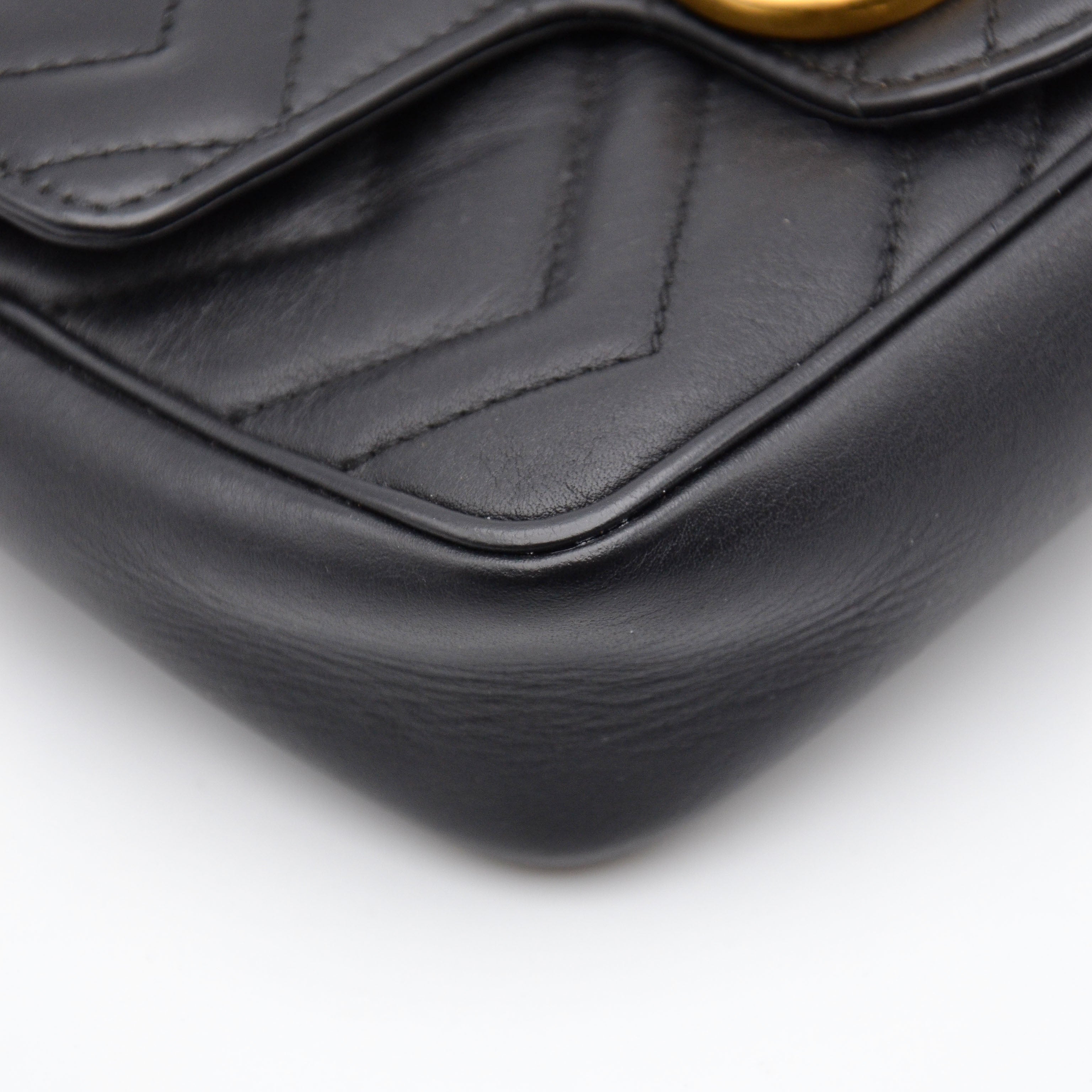 Sac Gucci Gg Marmont Super Mini Matelassé Noir