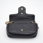 Sac Gucci Gg Marmont Super Mini Matelassé Noir