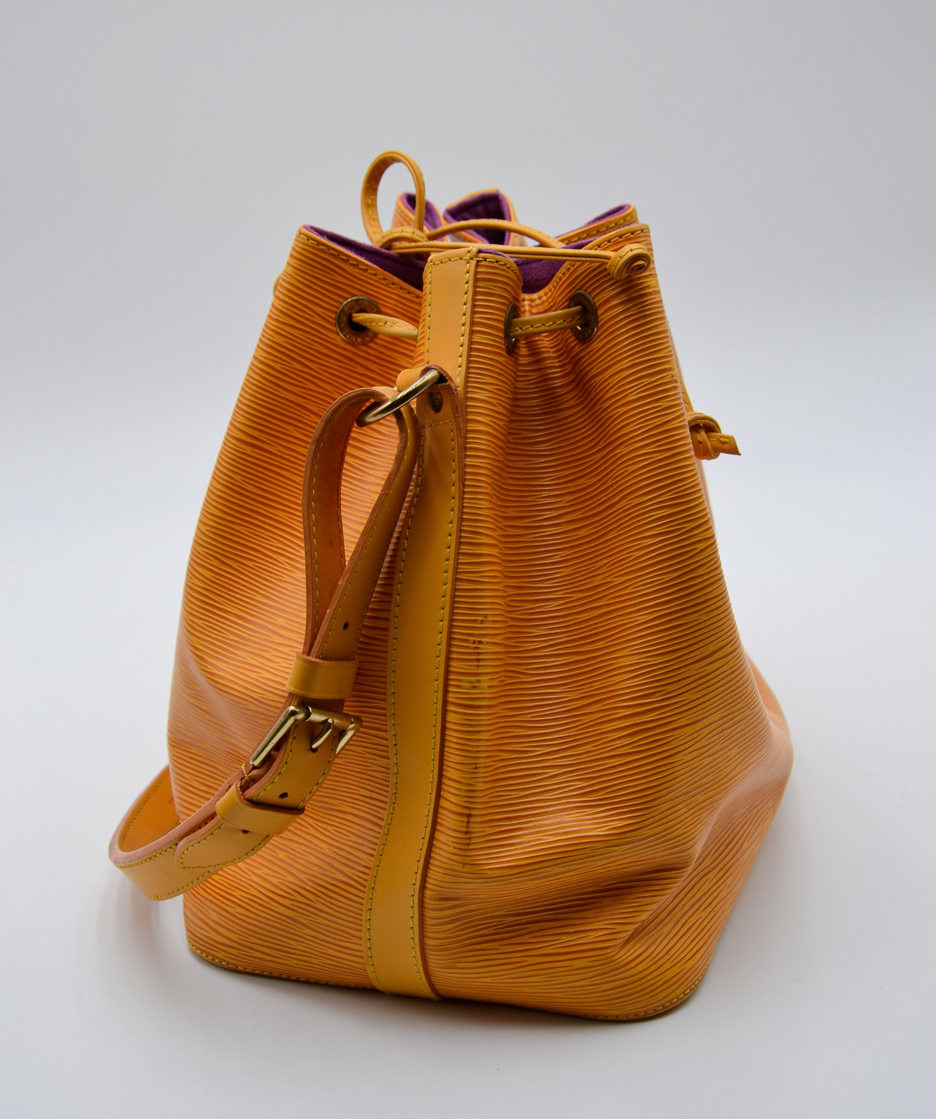 Louis Vuitton Noé Pm Cuir Épi Jaune