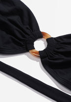 Haut De Maillot Bandeau Ambre - Noir