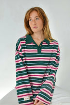 Polo Filipa Vert Et Rose